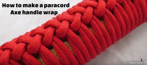 How to make a paracord axe handle wrap video Paracord Knife Handle, Paracord Wrap Handle, Paracord Knife, Camping Knots, Paracord Braids, Swiss Paracord, Paracord Diy, Paracord Tutorial, 550 Cord