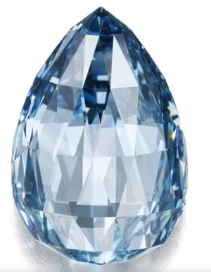 The Blue Briolette Diamond is a rare 10.48 carat flawless fancy deep blue diamond that sold at Sotheby's Magnificent Gem Sale in December, 2012 for $10,860,146. Briolette Diamond, World Record, Minerals And Gemstones, Rocks And Gems, Elizabeth Taylor, Precious Gems, Gems And Minerals, Gems Jewelry, Crystal Gems