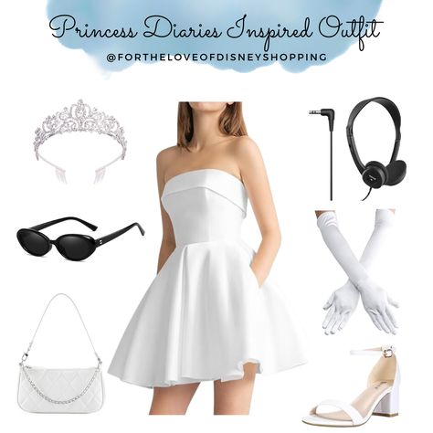 Princess Diaries inspired Disney Bound or costume Princess Diaries Inspired Outfits, Princes Diaries Costume, The Princess Diaries Costume, Disney Princess Costumes For Women, Princess Diaries Costume, Breakfast At Tiffany's Costume, Disney Fancy Dress, Disney Princess Halloween, The Princess Diaries