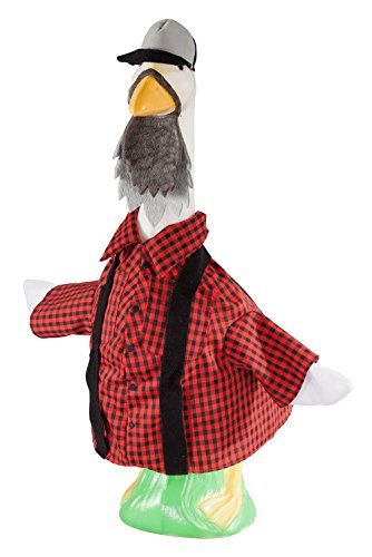 Miles Kimball Lumberjack Goose Outfit * For more information, visit image link. (This is an affiliate link) #gardeningglovesprotectivegear Goose Costume, Lawn Goose, Letter Stockings, Goose Clothes, Nostalgic Candy, City Slickers, Plants For Hanging Baskets, Seal Gifts, White Goose