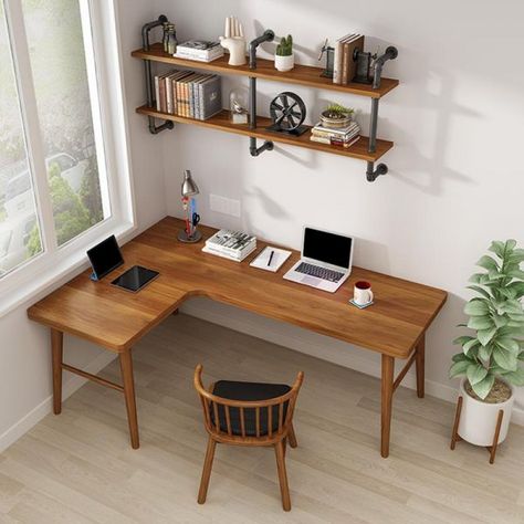 Wood Corner Desk, Corner Writing Desk, Contemporary Office Desk, Solid Wood Writing Desk, Desk Modern, Writing Desk Modern, Mudroom Bench, Home Office Setup, Seat Design