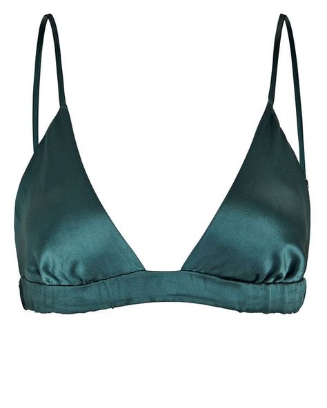 Silk Bralette, Nyc Model, Bralette Top, Bralette Tops, Silk Pants, Green Silk, Model Height, Emerald Green, Leg Pants