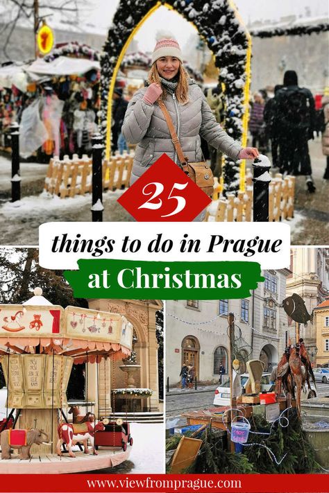 25 best things to do in Prague at Christmas in 2024 as recommended by a local (that's me!), including Christmas themed events, concerts, markets and delicious Czech Christmas food and drink. Prague Christmas Market, Wonderland Park, Prague Christmas, Things To Do In Prague, Visit Prague, Prague Travel, Best Christmas Markets, Christmas Markets Europe, Prague Castle