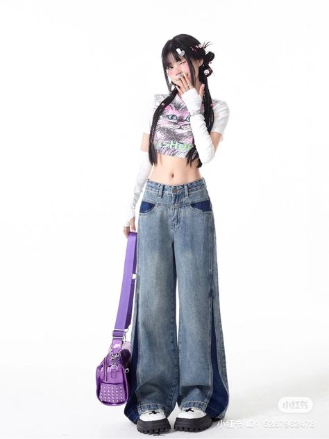 Pose Mannequin, Peony Aesthetic, Ulzzang Outfit, 2000s Japanese Fashion, Street Outfits, Aesthetic Streetwear, Ulzzang Fashion, Fairy Grunge, Grunge Style