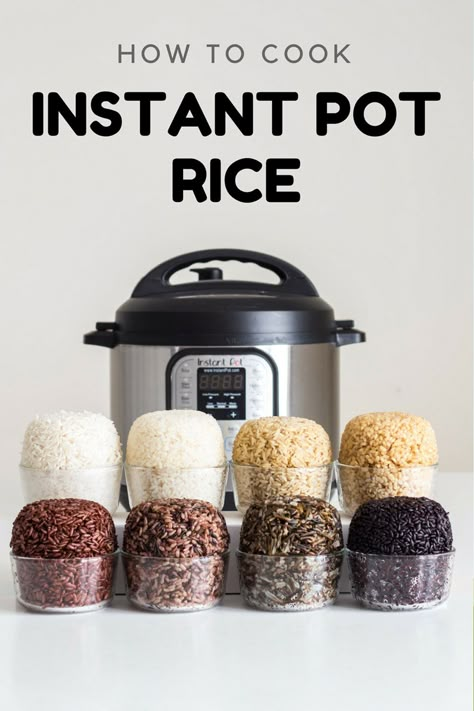 Rice Basmati, Types Of Rice, Instant Pot Rice, Cook Rice, How To Cook Rice, Easy Instant Pot Recipes, Instant Pot Dinner Recipes, Insta Pot, Sticky Rice