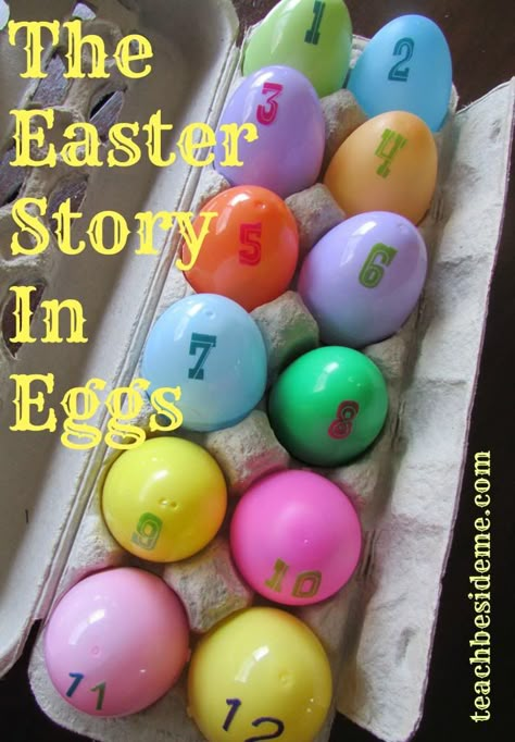 Easter Resurrection Eggs, Easter Story Eggs, Lds Easter, Resurrection Eggs, Christ Centered Easter, Easter Lessons, The Easter Story, Easter Resurrection, Colored Eggs