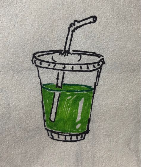 #matcha #art #penart #colorful #green #drink #inspiration Matcha Drawing, Green Drawings, Matcha Art, Green Drink, Drink Inspiration, Pen Art, Easy Drawings, Matcha, Art Inspo