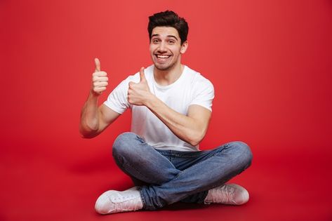 Photo portrait of a happy young man in w... | Premium Photo #Freepik #photo #happy-guy #happy-person #cool-guy #guy Swag Quotes, Psd Icon, Vector Photo, Premium Photo, White T Shirt, Shirt White, White T, White Tshirt, White Shirt