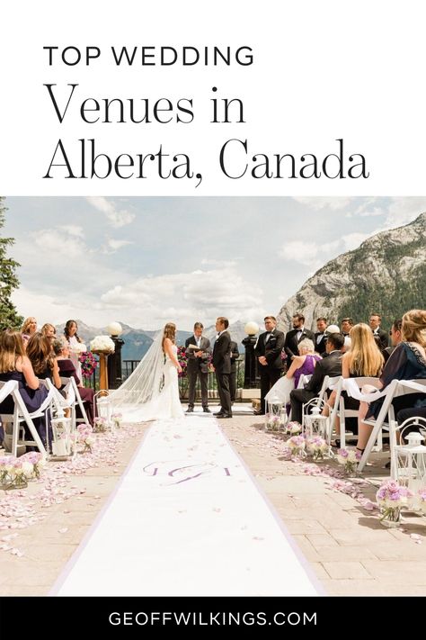 Trying to decide on your dream wedding venue in Alberta? The Canadian Rocky Mountains offer stunning wedding venues and I created a whole list of wedding venues in Calgary including: Fairmont Banff Springs Hotel, Buffalo Mountain Lodge, Banff Gondola, Mt. Norquay, Storm Mountain Lodge, The Bison Restaurant & Terrace, The Maple Leaf Grille, Baker Creek Mountain Resort, Chateau Lake Louise, Deer Lodge, Moraine Lake Lodge & more. Start here for all your Alberta wedding venue questions! Wedding Venues Canada, Canada Elopement Wedding Venues, Banff Wedding Venues, Banff Wedding Reception, Mountain Wedding Canada, Banff Canada Wedding, Banff Gondola Wedding, Wedding Theme Games, Fairmont Banff Wedding