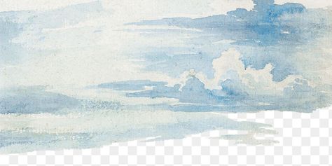 Watercolor Clouds Background, Watercolor Sky Background, Png Sky, Sky Collage, Cloud Watercolor, Sky Png, Collage Png, Border Illustration, Cloud Texture