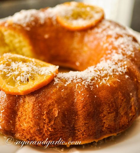 Orange Coconut Cake - Sugar & Garlic Orange Coconut Cake, Jute Leaves, Moist Orange Cake, Easy Bruschetta, Caramel Glaze, White Cakes, Orange Caramel, Lactation Cookies, Savory Soups