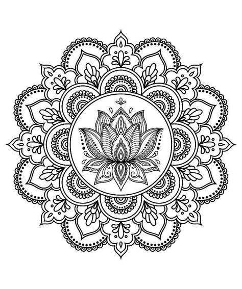 Mandala Art Therapy Colouring In, Cute Mandala, Colour Mandala, Mandala Colouring, Hipster Drawings, Mandala Art Therapy, Lotus Mandala, Mandala Stencils, Simple Mandala