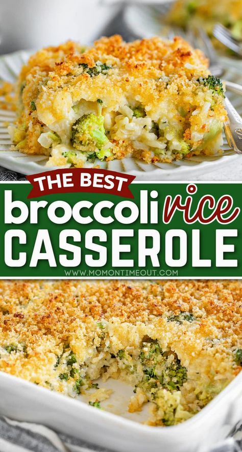 Whip up a comforting dish that brings everyone to the table with this mouthwatering broccoli and rice casserole. Perfect for family dinners, this recipe combines tender broccoli florets and fluffy rice with a creamy, cheesy sauce that will have your loved ones asking for seconds. Easy to prepare and packed with flavor, it's a delightful way to sneak some greens into your meal. Whether it's a busy weeknight or a cozy weekend gathering, this casserole is sure to become a family favorite. Casserole For Thanksgiving, Cheddar Broccoli Rice, Broccoli Cheese Rice Casserole, Easy Broccoli Casserole, Broccoli And Rice Casserole, Cheesy Broccoli Rice Casserole, Meatless Meals Healthy, Cheesy Broccoli Rice, Broccoli And Rice