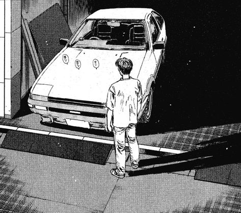 Initial D Manga Panels, Chained Soldier, Initial D Car, Street Art Banksy, Jdm Wallpaper, Cool Car Drawings, Car Artwork, Initial D, Lit Wallpaper