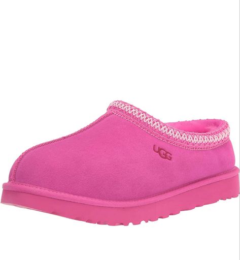 Pink Tasman Uggs, Hot Pink Uggs, Uggs Slippers Outfit, Uggs Pink, Pink Ugg Slippers, Uggs Shoes, Slipper Outfit, Pink Tax, Cute Uggs