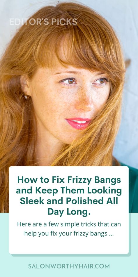 If you're struggling with frizzy bangs, you're not alone. At some point, almost everyone has dealt with this frustrating issue. The good news is that there are a few simple tricks that can help you fix frizzy bangs and keep them looking sleek and polished all day long. Here are a few of our favorite tips ... #hair #frizzy #frizzybangs Frizzy Bangs, Hair Dryer Styler, Anti Frizz Serum, Tips Hair, How To Cut Bangs, Hair Fixing, Greasy Hair Hairstyles, Texturizer On Natural Hair, You're Not Alone