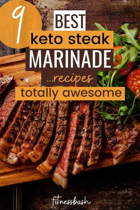 9 Top Keto Steak Marinade Recipes that are So Good! - Fitness Bash Keto Steak Marinade, Sirloin Marinade, Sirloin Steak Marinade, Steak Tip Marinade, Meat Marinade Recipes, Healthy Marinades, Keto Thanksgiving Recipes, Steak Marinades, Keto Steak