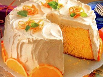 Orange Chiffon Cake Recipe, Orange Cake Decoration, Chiffon Cake Recipe, Orange Chiffon Cake, Joy Of Baking, Orange Frosting, Orange Cake Recipe, Cake Frosting Recipe, Orange Chiffon