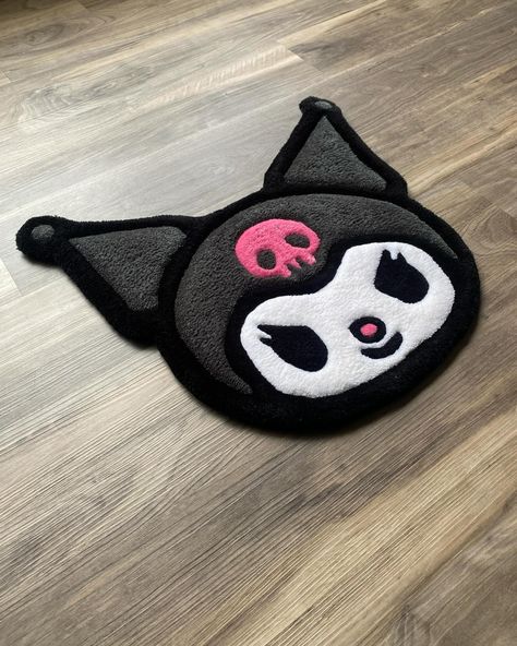 🖤💕Kuromi Rug 💕🖤 - -SOLD💪🏽 - - Anything you imagine can be created❗️ - -DM for Commissions 🌴 - #U #fyp #rugs #tuftingart #aesthetics #rugdesign #tufttheworld #tufting #rugdesigner #rugdesigns #carpetdesign #tuftdesign #carpets #rugdesign #rugs #rugsusa #rug #carpet #rugmaking #hellokitty #kuromi #sanrio #hellokittylover Kuromi Rug, Kuromi Sanrio, Rug Tufting, Rug Ideas, Rugs Usa, Carpet Design, Rug Carpet, Cool Rugs, Punch Needle