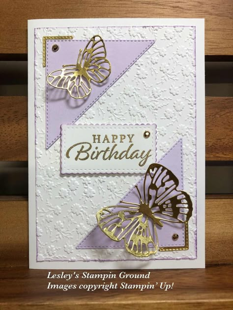 Stampin Up Greeting Cards, Stampin Up Butterfly Cards, Female Birthday Cards Handmade, Stampinup Card Ideas, Beautiful Cards Handmade, Butterfly Cards Handmade, Butterfly Brilliance, Wall Hanging Ideas, Butterfly Birthday Cards