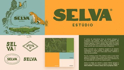 Artistry and Sustainability Branding for Selva Estúdio Handcrafted Furniture and Decor by Bigode Design - World Brand Design Society Supermarket Branding Design, Sustainable Design Graphic, Jungle Branding, Camping Branding, Sustainability Branding, Tropical Branding, Sustainable Branding, Camp Brand, Font Graphic