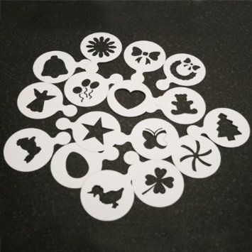 Eddingtons Coffee Stencil Set x 16: Amazon.co.uk: Kitchen & Home Coffee Stencil, Reusable Stencils, Coffee Stencils, Tin Gifts, Coffee Latte, Latte Art, Toy Train, Style At Home, Coffee Art