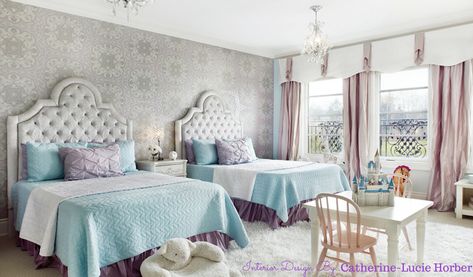 Frozen Inspired Bedroom, Girls Single Bed, Frozen Themed Bedroom, Royal Interior, Girls Twin Bed, Frozen Bedroom, Frozen Room, Disney Bedrooms, Simple Interior Design