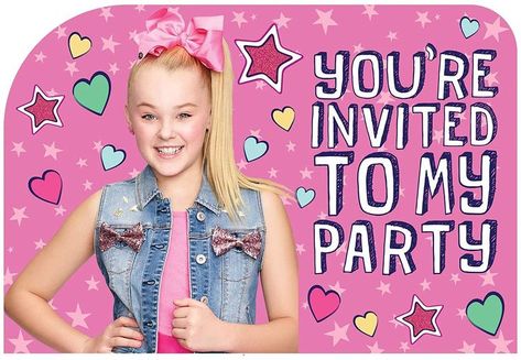 JoJo Siwa Invite Postcards, affiliate, PACKAGE INCLUDES: 8 Jojo Siwa Invitations cards measures 4.25" X 6.25" FEATURING: Jojo Siwa party invitations feature waving character Jojo Siwa and the words "YOU'RE INVITED TO MY PARTY". BEST CHOICE FOR YOUR PARTY: Perfect for a kid's birthday party or Jojo Siwa-themed party. ad Jojo Siwa Birthday Cake, Jojo Siwa Party, Jojo Siwa Birthday, Postcard Invitation, Birthday Party Planning, Kids Party Themes, Sports Themed Party, Kids Party Supplies, Decoration Birthday