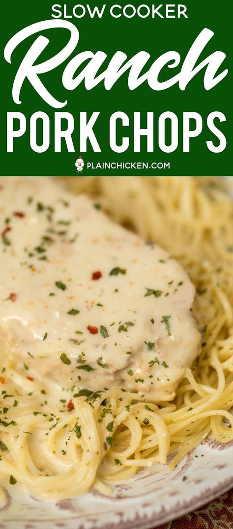 Ranch Dressing Pork Chops, Slow Cooker Ranch Pork Chops, Best Pork Chops Ever, The Best Pork Chops, Best Pork Chops, Cheese Pork Chops, Ranch Pork Chops Crock Pot, Wine Chicken, Pork Chop Recipes Crockpot