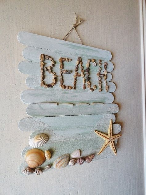 Popsicle stick crafts are not just for kids. Here is our collection of popsicle stick crafts for adults that we would actually make! #sustainmycrafthabit Popsicle Stick Crafts For Adults, Strand Decor, Beach Crafts For Kids, Popsicle Stick Crafts For Kids, Diy Beach Decor, Beach Inspired Decor, Popsicle Crafts, Daisy Mae, Popsicle Stick Crafts