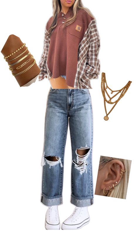 Brown Jeans, Western Outfits, Fall Outfit, Fall Outfits, Quick Saves, Autumn Outfits