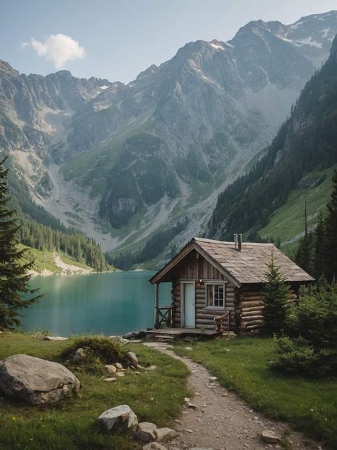 Tiny Log Cabins, Building A Small House, Cabin Fireplace, Nature Tourism, Little Cabin In The Woods, Cabin Aesthetic, Log Cabin Rustic, Getaway Cabins, Little Cabin