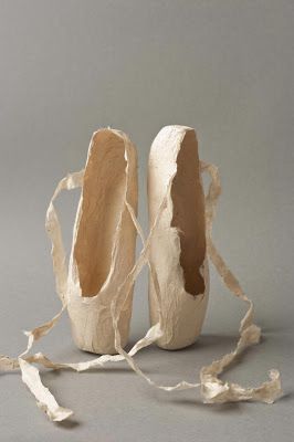 Kell Belle Studio: Paper Mâché Ballet Slippers Paper Shoes, Paper Fashion, Dress Art, Paper Dress, Paper Making, Artistic Inspiration, Class Ideas, Paper Clay, Shoe Art