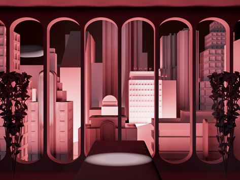 Valentine's Day Evening - Art Deco Vibe by dongkyu lim on Dribbble Quilt Art, Cityscape Art, Art Quilts, Get Inspired, Cityscape, Valentine's Day, Art Deco, Design Inspiration, Building