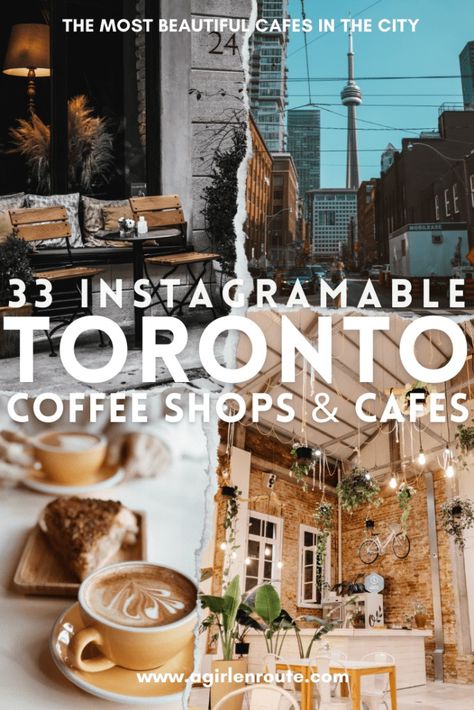 33 Cute Cafes In Toronto You Need To Checkout – A Girl En Route Toronto Coffee Shops, Things To Do In Toronto Canada, Canadian Honeymoon, Toronto Activities, Travel Toronto, Toronto Cafe, Toronto Vacation, Toronto Trip, Toronto Shopping