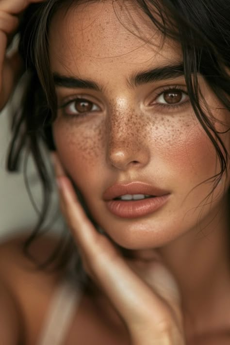 Freckles Makeup, Natural Summer Makeup, Summer Makeup Looks, Soft Glam Makeup, Nude Lips, Inner Glow, Glam Makeup Look, Soft Glam, Feeling Confident