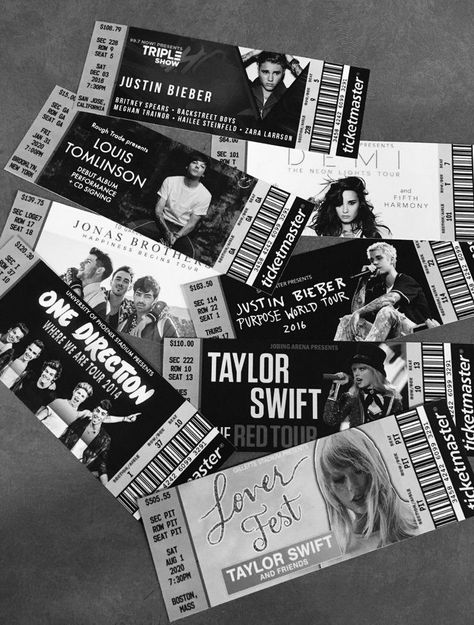 Concert Ticket Aesthetic, Renata Core, Concert Tickets Aesthetic, Taylor Swift Tickets, Jonas Brother, Rough Trade, Ticket Design, Taylors Version, Concert Aesthetic