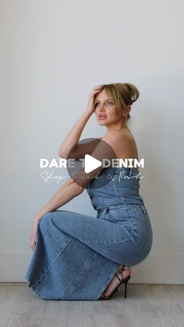 TINK & POSH - Modern Women’s Online Boutique on Instagram: "Make a statement in the strapless denim maxi dress. This effortlessly chic jean dress is giving for summer. 

Shop Tink and Posh summer collection for chic summer looks. 

Model: @anasazonova1 

#summeroutfit #summeroutfitideas #summerdress #denimdress #denimdresses #tinkandposh #ootd #updohairstyles #concertoutfit #edgyoutfits" Chic Jeans, Denim Maxi Dress, Jean Dress, Denim Maxi, Modern Women, Edgy Outfits, Denim Shop, Jeans Dress, Concert Outfit