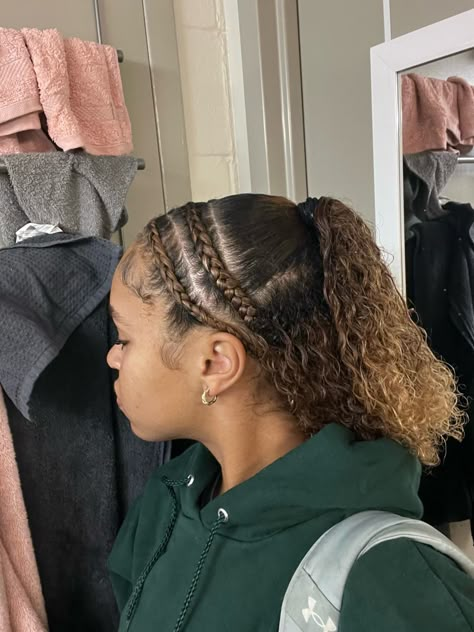 Cute Basketball Hairstyles Short Hair, Short Athletic Hairstyles, Mixed Curly Hair Hairstyles, Tournament Hairstyles, Braided Hairstyles For Natural Hair, Girl Curly Hairstyles, Week Hairstyles, Natural 4c Hairstyles, Hairstyles On Natural Hair