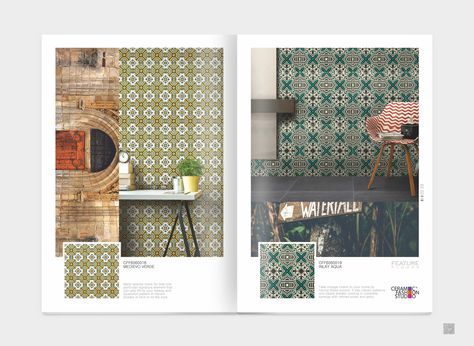 Flooring Catalogue Design, Material Catalogue Design, Tile Catalogue Design, Ceramic Fashion, Catalog Design Layout, Johnson Tiles, Catalogue Layout, Creative Layout, Brochure Design Creative