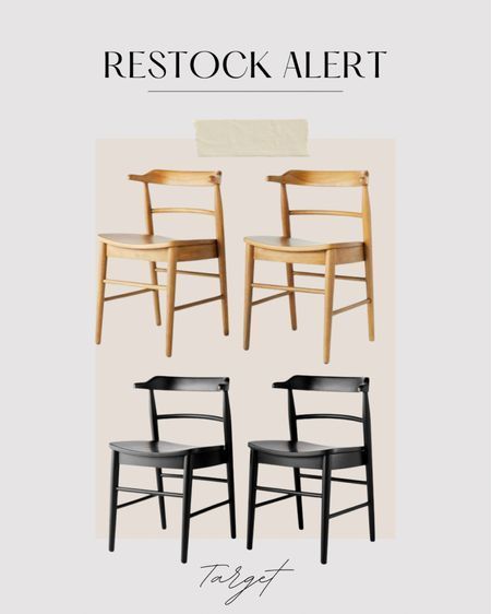 Restock alert!! Studio McGee dining chairs, black dining chairs, natural dining chairs, Target. Curved back dining chairs. Beigewhitegray #LTKhome #LTKSeasonal Dining Chairs Target, Studio Mcgee Dining, Dining Chairs Black, Natural Dining Chairs, Simple Home Decor, Black Dining, Black Dining Chairs, Decorating Shelves, Wood Counter