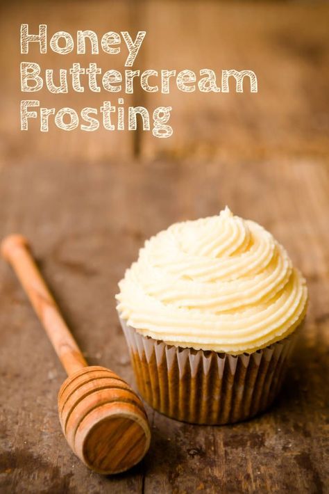 I've tackled honey buttercream frosting before and I have always been disappointed. I'm a honey-holic and I really want the honey flavor to shine. In the p... Honey Buttercream Frosting, Honey Buttercream, Buttercream Frosting Recipe, Dessert Aux Fruits, Frosting Recipe, Honey Recipes, Icing Recipe, Frosting Recipes, Buttercream Frosting