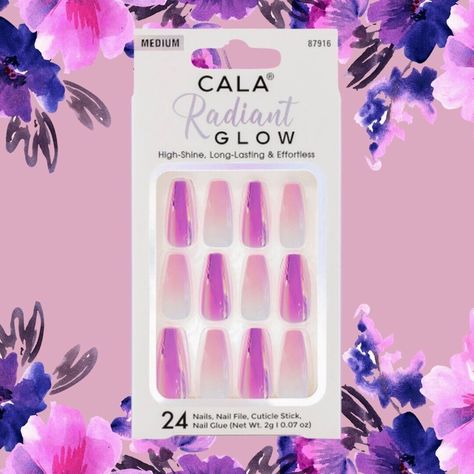 Link 🔗 In Bio Radiant Glow | Fuchsia & Purple Chrome These coffin-shaped press-on nails are designed to replicate the look and feel of acrylic salon nails without the salon! Glossy Finish, and Coffin Nail Shape Long lasting, chip resistant, and durable Purple Transparent Nails, Purple Fake Nails, Purple Full Set Nails, Purple Nails Press On, Purple Gradient Press On, Nail Cuticle, Single Women, Purple Nails, Nail Salon