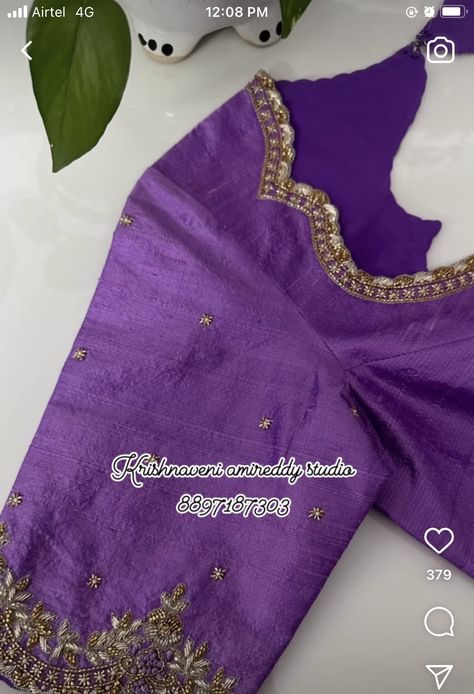 Aari Work On Brocade Blouse, Bridal Blouse Front Neck Designs Latest, Krishnaveni Amireddy Studio, High Neck Maggam Work Blouse Designs, Latest Maggam Work Blouses 2024, Blouse Front Neck Designs Latest, Net Aari Work Blouse, Marriage Blouses, Latest Maggam Work Blouses