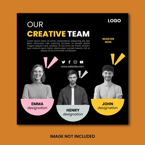 Download this Premium Vector File about Creative team social media post template, and discover more than 74 Million Professional Graphic Resources on Freepik. #freepick #creaticeteam #creativeteamsocialmediapost #teamsocialmediapost #team #marketingagencypost Team Social Media Post, Collage Social Media Post, Linkedin Post, Identity Card Design, Math Magic, Social Media Advertising Design, Social Media Post Template, House Hunters, Banner Template Design