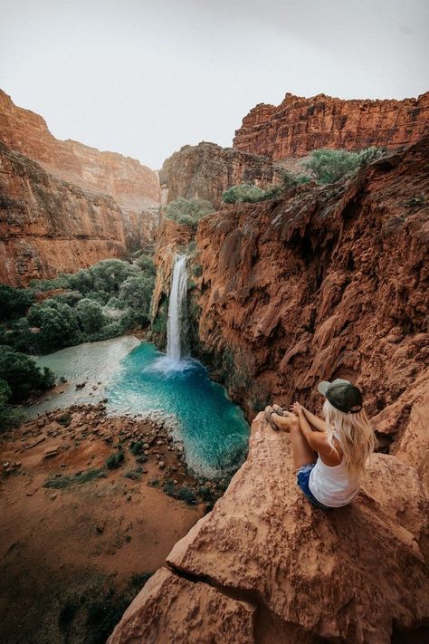 Havasupai - Havasu Falls Havasu Falls Arizona, Havasu Falls, Hiking Guide, Photography Beach, Foto Tips, Summer Road Trip, Destination Voyage, Travel Goals, Wanderlust Travel