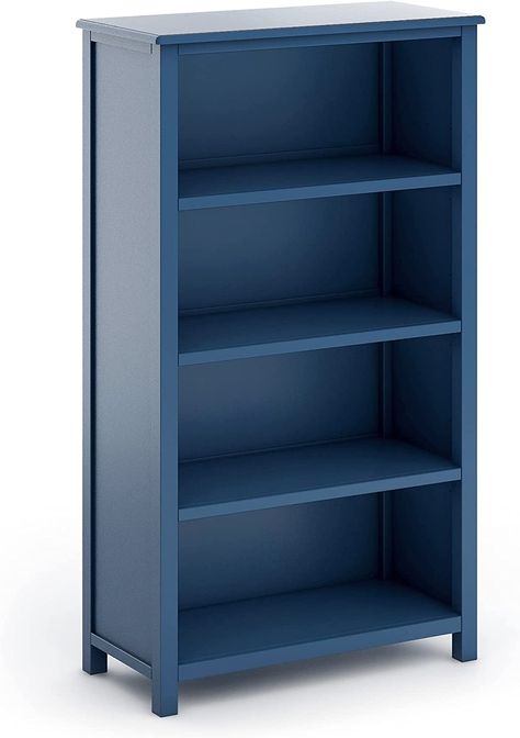 navy bookcase navy bookshelf blue bookcase blue bookshelf navy nursery nursery decor Playroom Bookcase, Blue Bookshelves, Large Bookshelf, Bedroom Bookcase, Holographic Jacket, Bookshelf Wood, Classic Bookshelves, Blue Bookcase, Blue Shelves