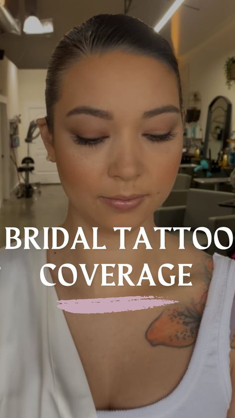 color_me_gorgeousxo on Instagram: BRIDAL TATTOO COVERAGE ✨ Get yourself a bridal makeup artist that even knows how to cover up your gorgeous tattoos. 😉 My last reel talks… Makeup To Cover Tattoo, Tattoo Cover Up With Makeup, How To Cover A Tattoo With Makeup, How To Cover Tattoos With Makeup, Tattoo Cover Up Makeup, Covering Tattoos With Makeup, Covering Tattoos, Bridal Tattoo, Tattoo Makeup Coverup