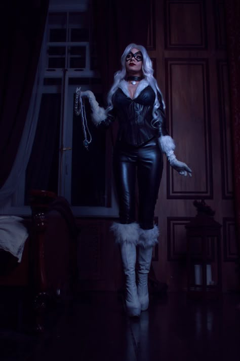 Felicia Hardy Costume, Spiderman And Black Cat Costume, Black Cat And Spiderman Costume, Black Cat Spiderman Costume, Black Cat Cosplay Marvel, Felicia Hardy Cosplay, Black Cat Costume Marvel, Black Cat Marvel Costume, Blackcat Cosplay