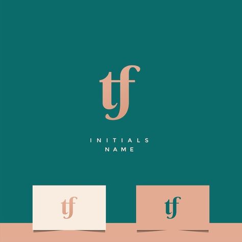 Tf Logo Design, Tf Monogram, Logo Typography, Branding Inspo, Monogram Logo Design, Initials Logo, Wedding Idea, Typography Logo, Monogram Logo